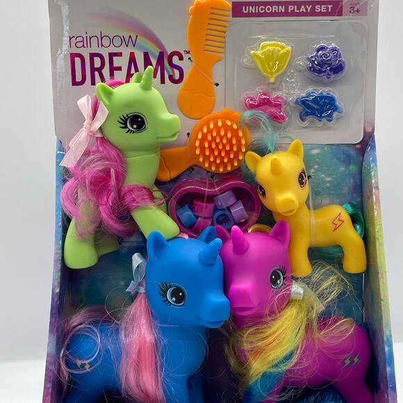 Rainbow Dreams Unicorn Playset- NEW - Picture 1 of 4
